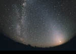 Voie lactée, lumière zodiacale, Jupiter et Vénus