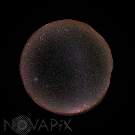 Paranal horizon in the milky way plane