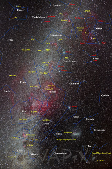 La Voie lactée, d'Orion à  la Croix du Sud
