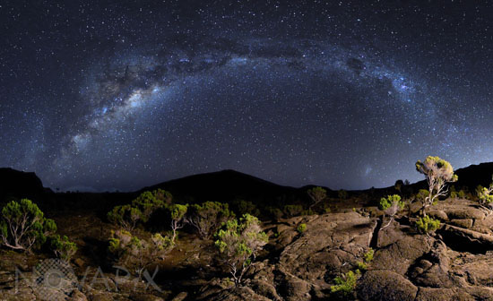 Milky Way above volcano - Reunion