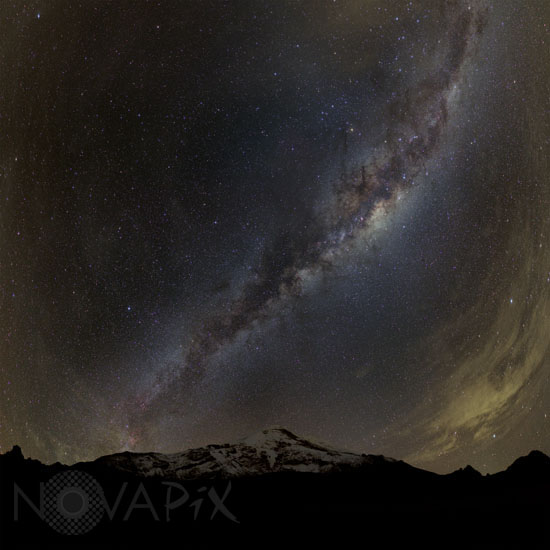 Voie lactée sur le Chimborazo