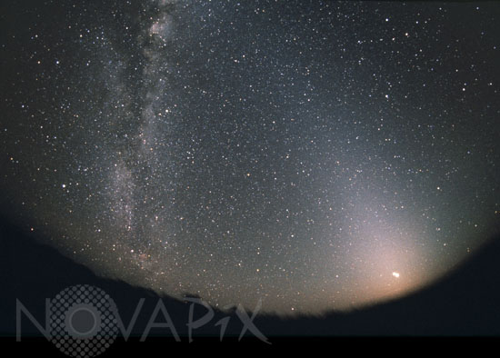 Voie lactée, lumière zodiacale, Jupiter et Vénus