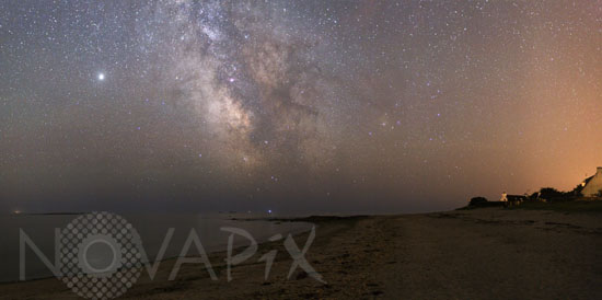 Milky way and Jupiter