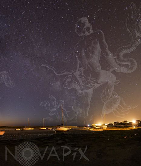 Milky way and Jupiter