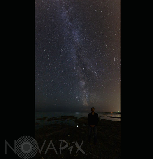 Summer Milky way with observer