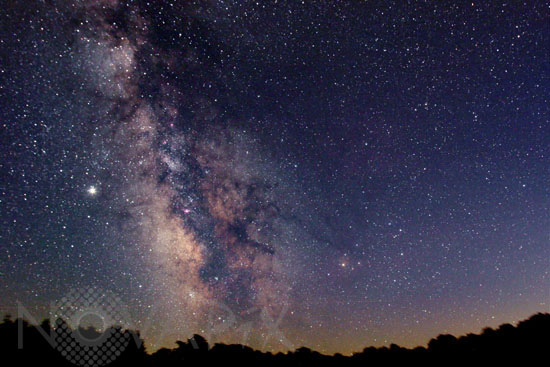 Milky way and Jupiter