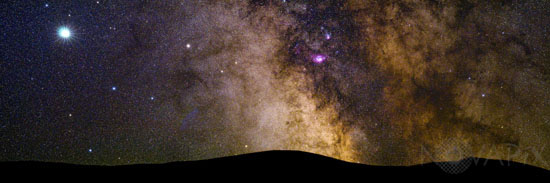 Milky way and Jupiter
