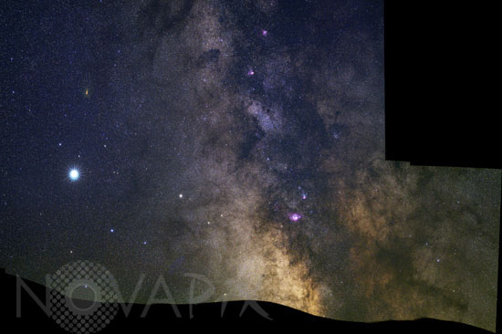Milky way and Jupiter
