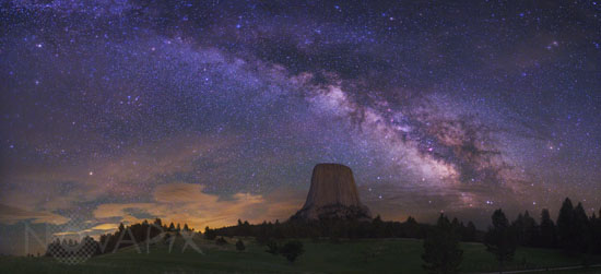 La Voie lactée sur Devil's Tower