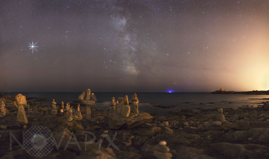 Milky way and Jupiter