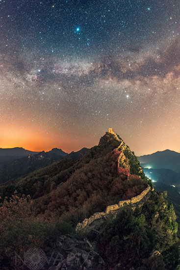 Voie lactée sur la Grande Muraille de Chine