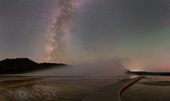 Voie Lactée sur Grand Prismatic Spring - Yellowstone 