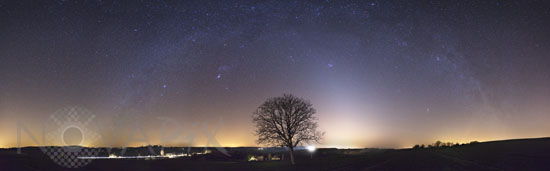 Milky way with zodiacal light