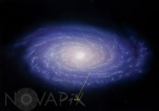 Notre galaxie-Position du Soleil -Vue d'artiste
