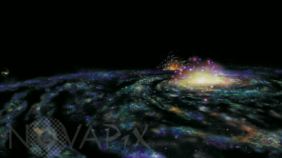 Notre galaxie, la Voie lactée - Vue d'artiste