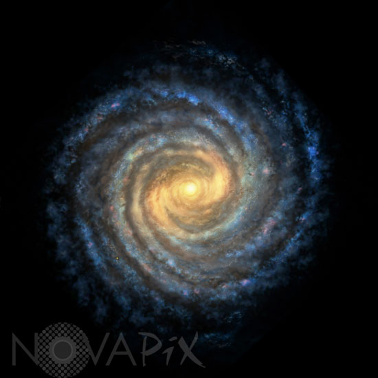 Notre galaxie la Voie lactée - Vue d'artiste