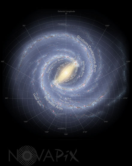 Notre galaxie-Position du Soleil -Vue d'artiste
