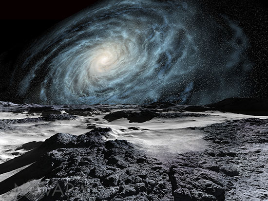 La Voie lactée vue d'une planète hypothétique - Vue d'artiste